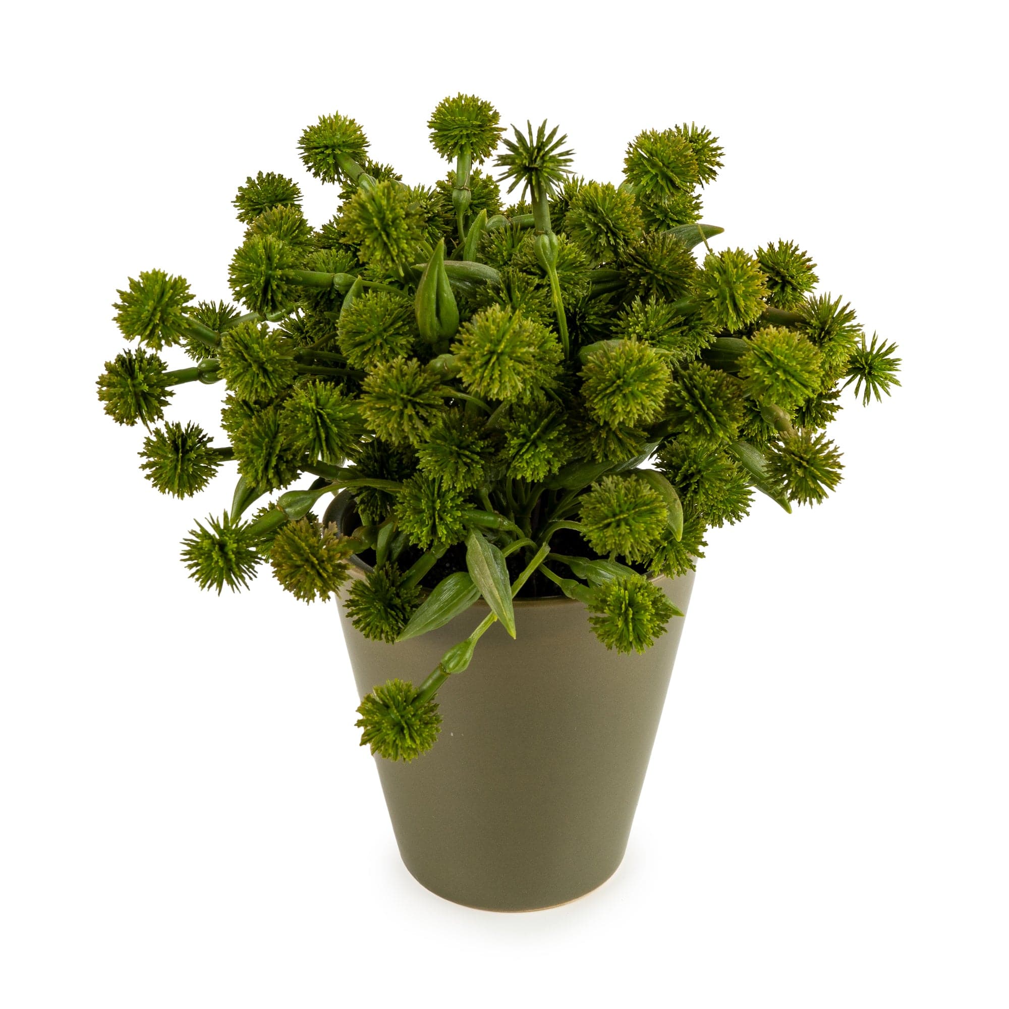 Green Faux Allium in Pot