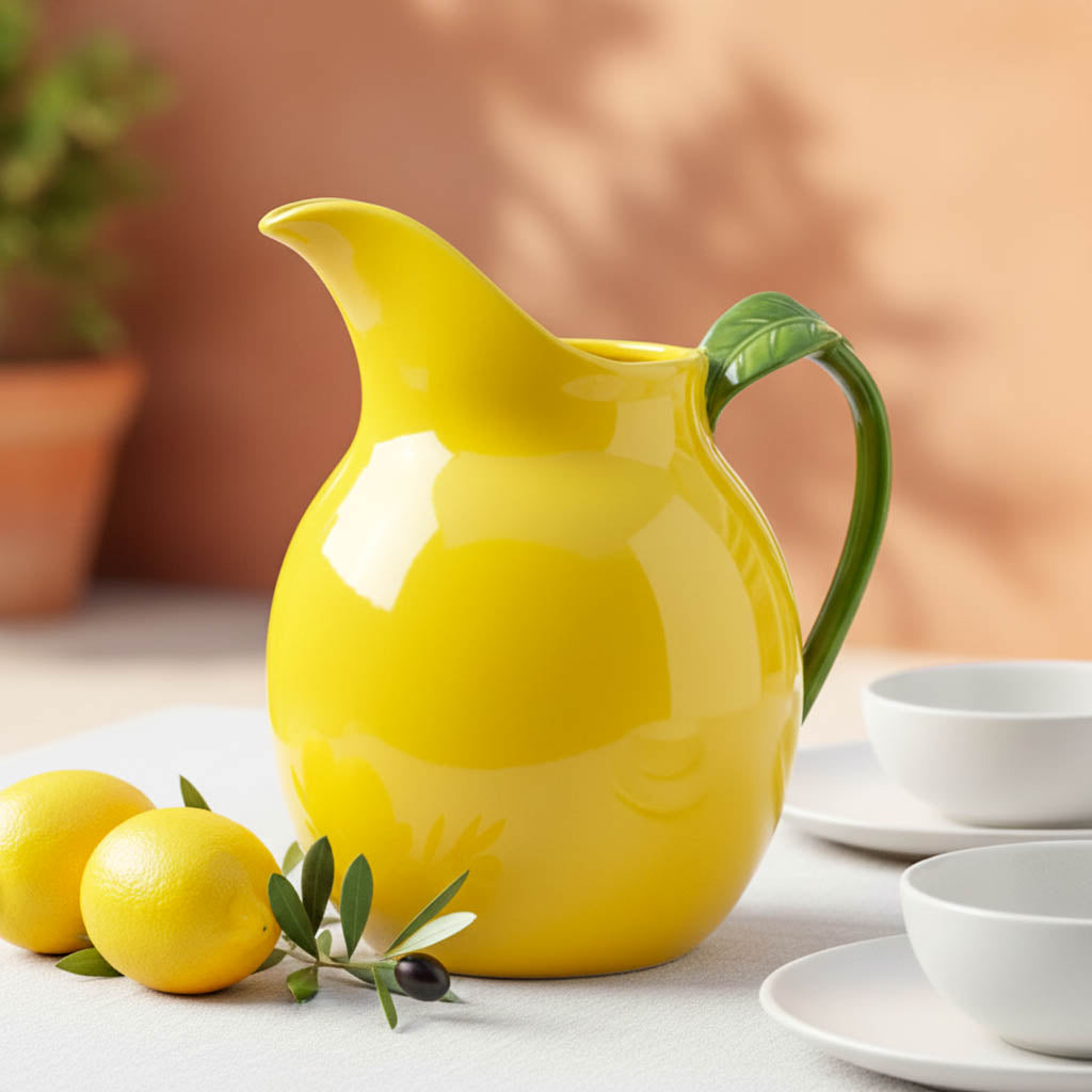 Lemon Reactive Glaze Jug