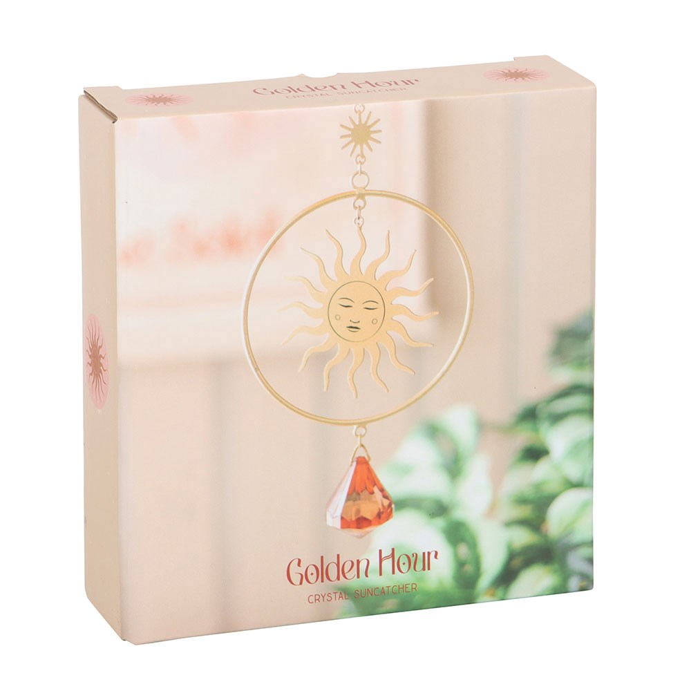Golden Sun Crystal Suncatcher