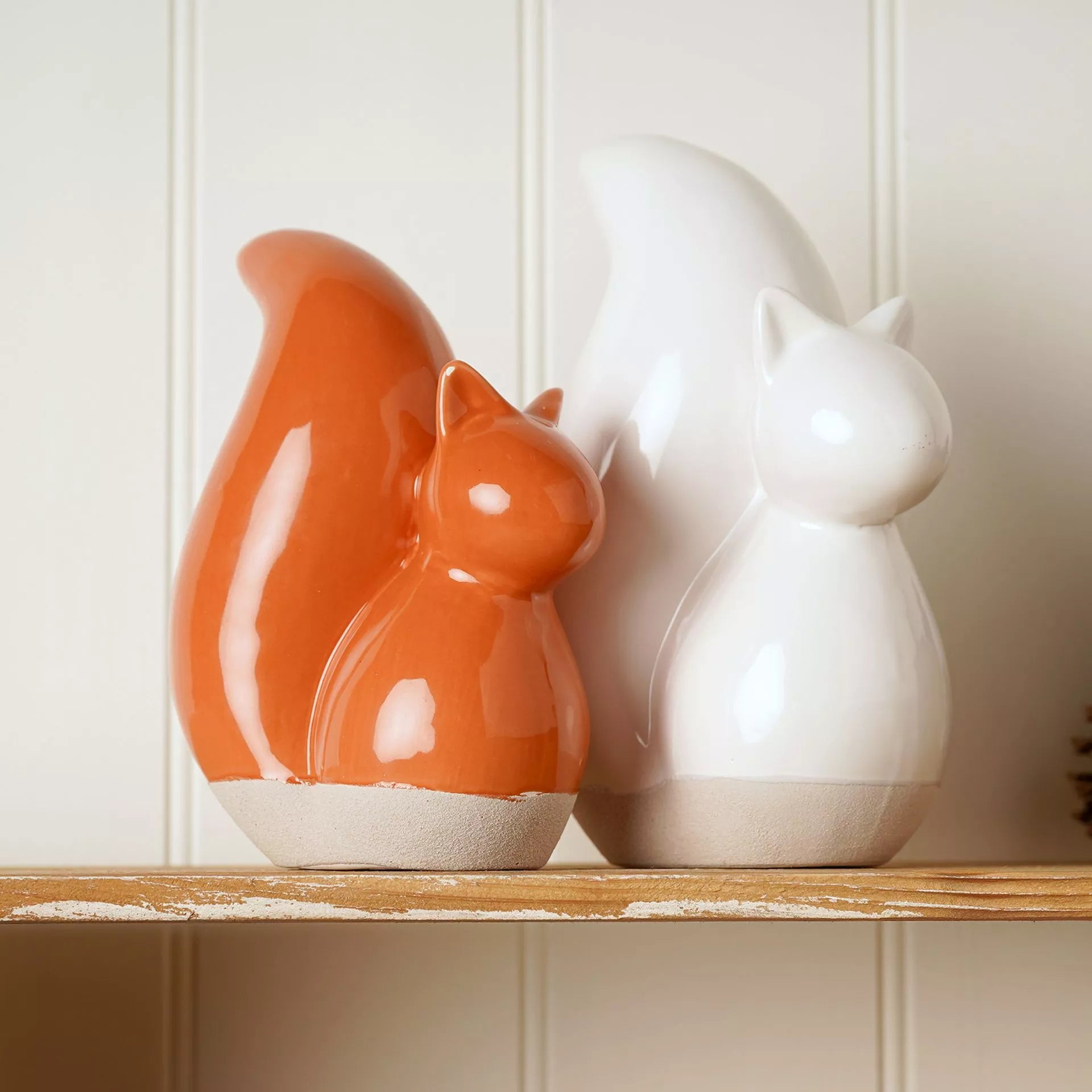 White Ceramic Squirrel