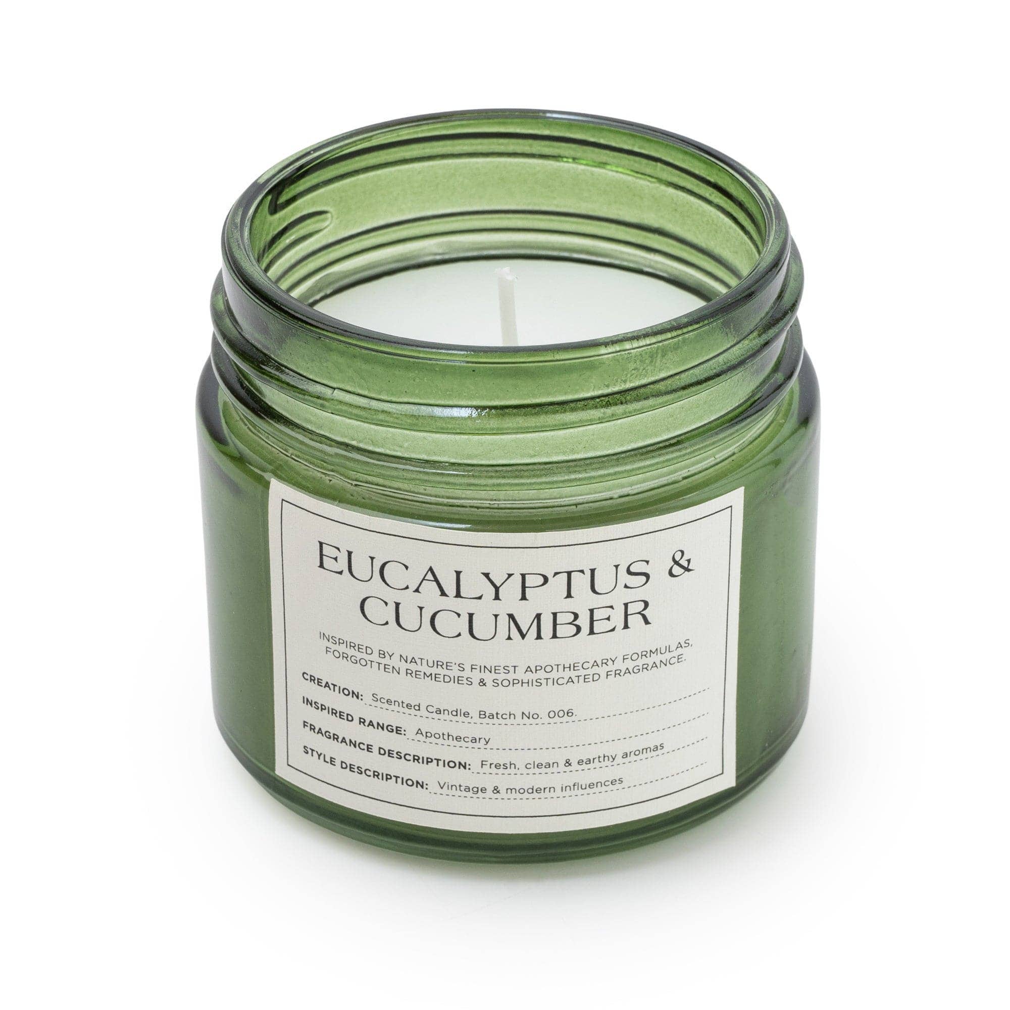 Eucalyptus & Cucumber Small Glass Jar Candle