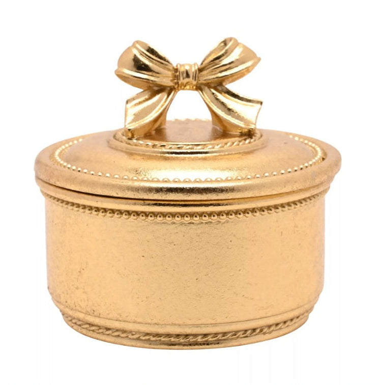 Hestia Gold Bow Trinket Pot