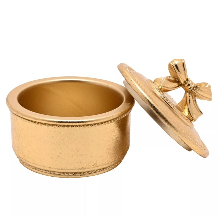 Hestia Gold Bow Trinket Pot