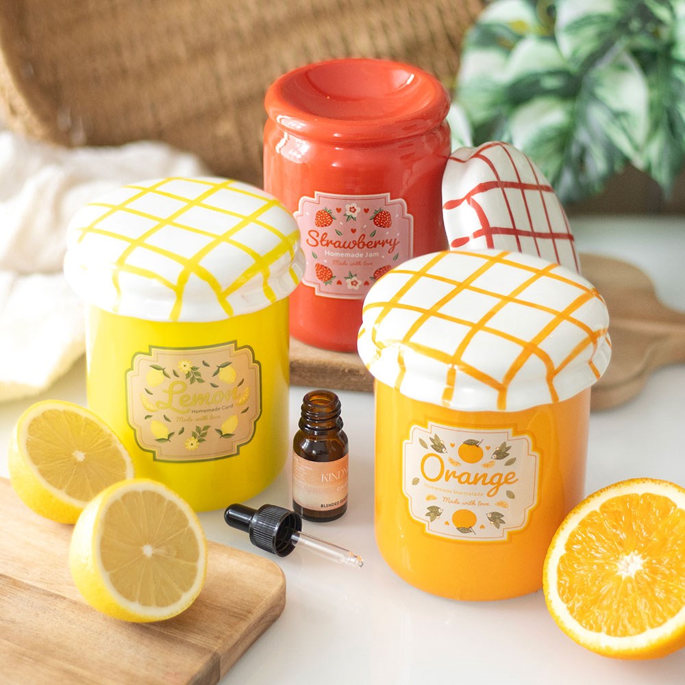 Strawberry Jam Jar Oil Burner & Wax Warmer