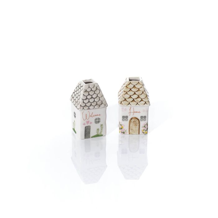 Set of 2 Mini Cottage Garden Bud Vases