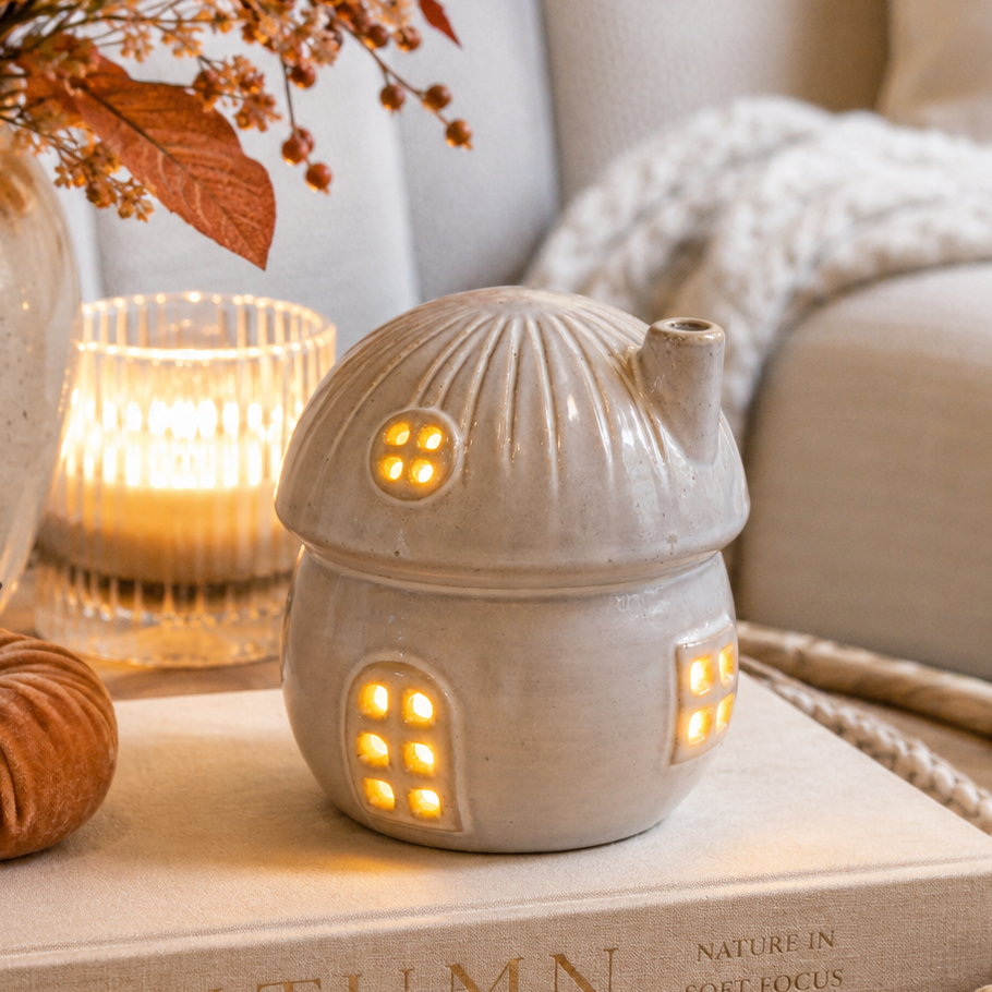 Natural LED Mushroom Ornament