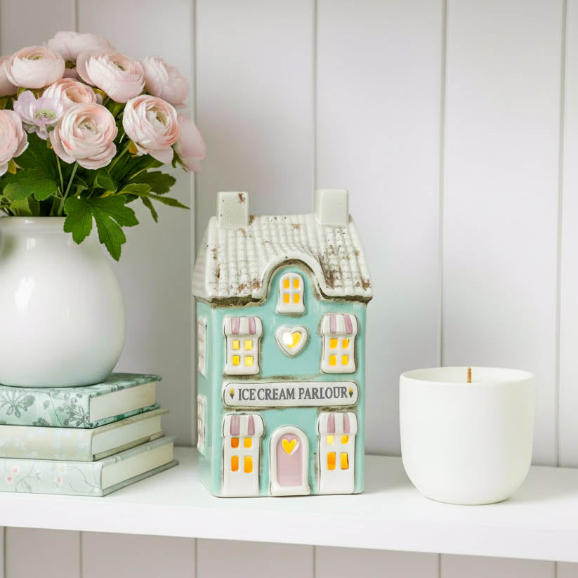 Ice Cream Parlour Ceramic Tealight House