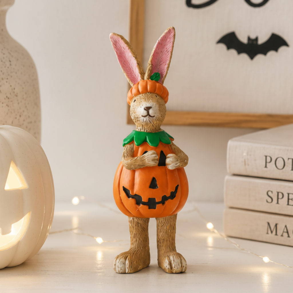 BACK AUG Pumpkin Jasper Rabbit Ornament