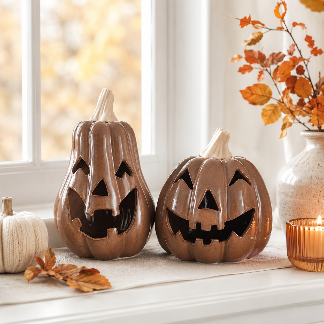 Chocolate Brown Pumpkin Ornament