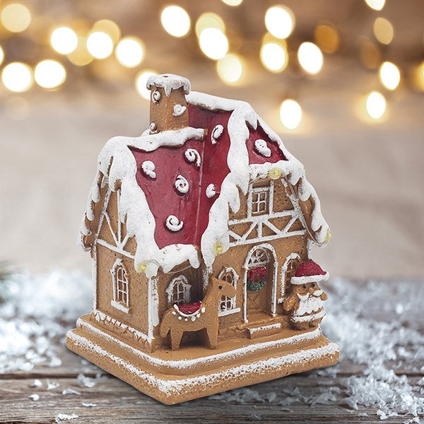 BACK OCT Santa LED Gingerbread House
