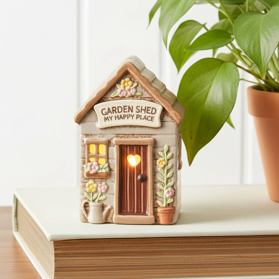 Village Pottery Tealight Garden Shed