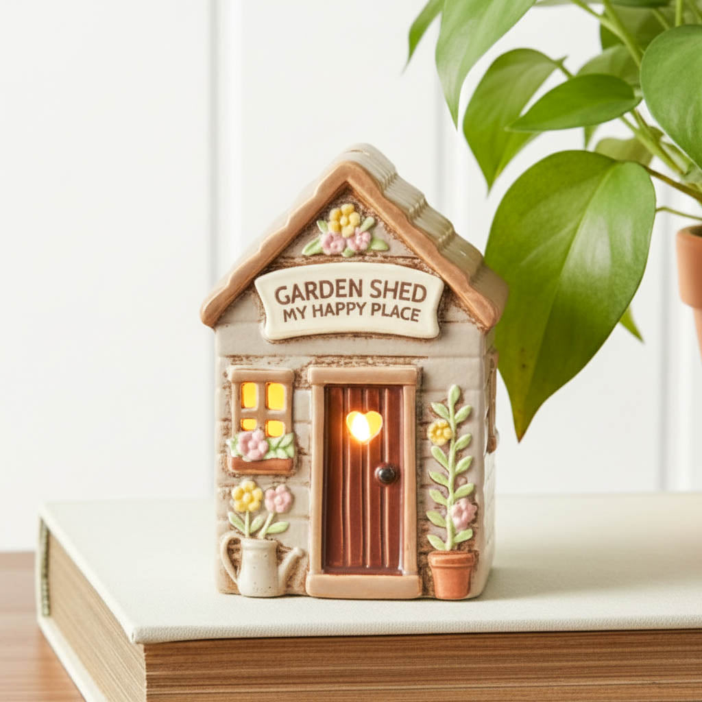 Village Pottery Tealight Garden Shed