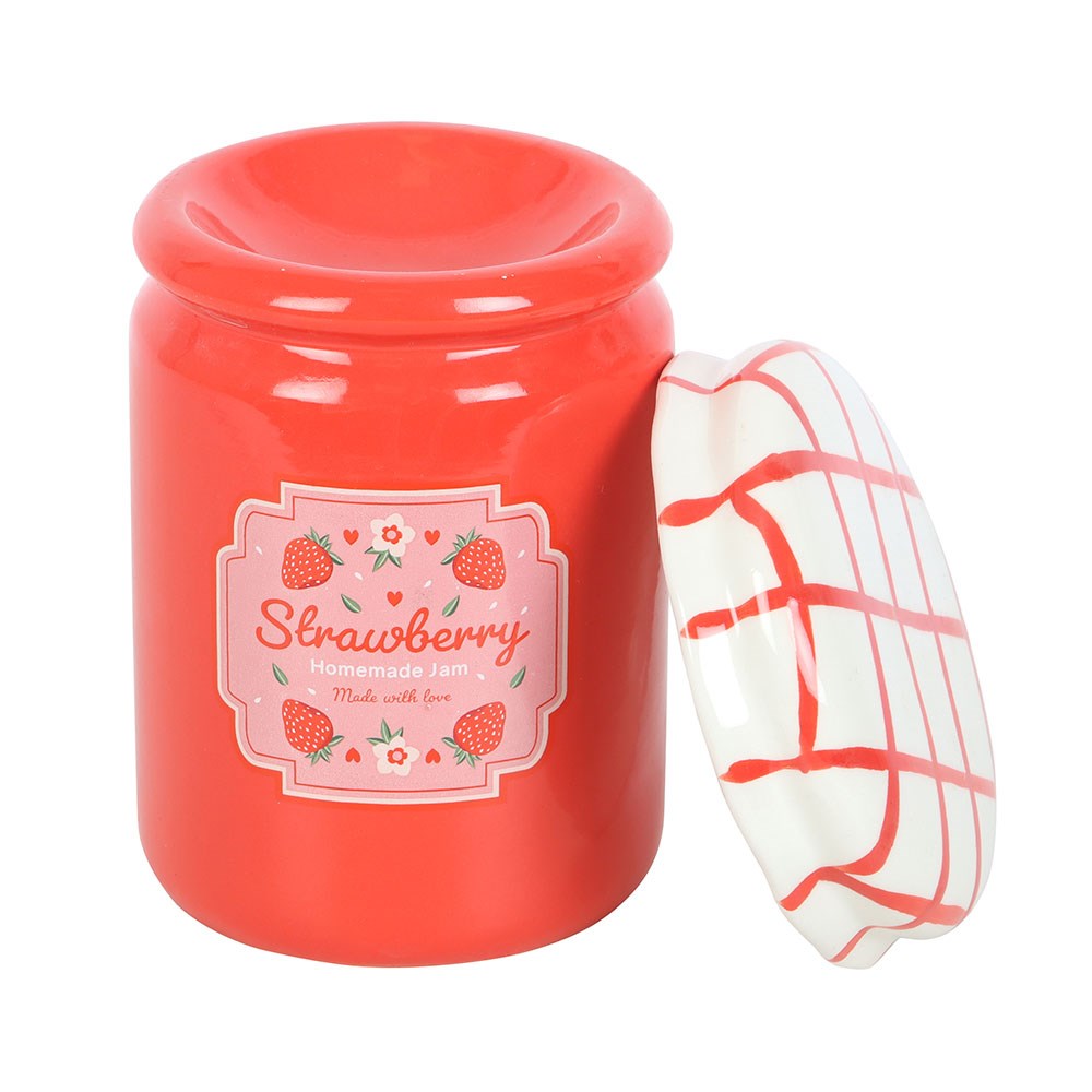 Strawberry Jam Jar Oil Burner & Wax Warmer