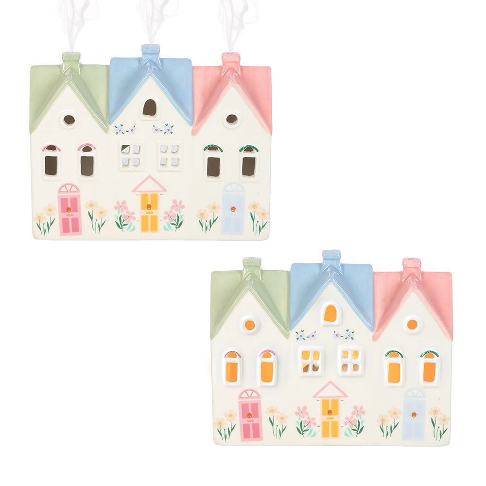 Pastel House Tealight House & Incense Cone Burner