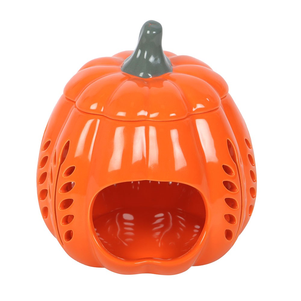 Vibrant Orange Leaf Pumpkin Oil & Wax Warmer