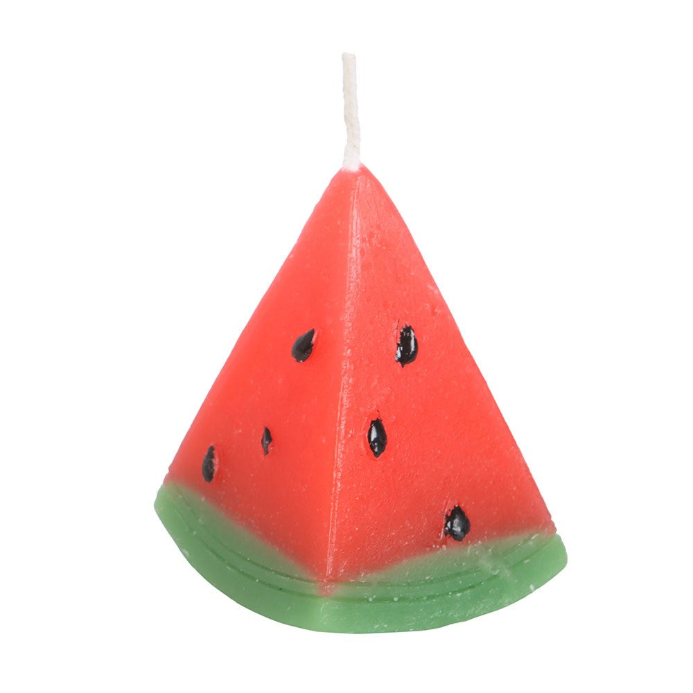 Set of 3 Watermelon Shaped Unscented Candles