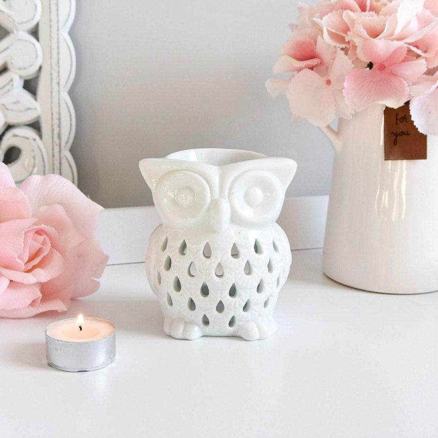 White Owl Oil Burner Wax Melter - Picture Perfect Interiors