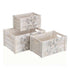 Cosy Hearts Wooden Crates Set of 3 - Picture Perfect Interiors