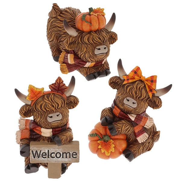 Small Autumn Highland Cow