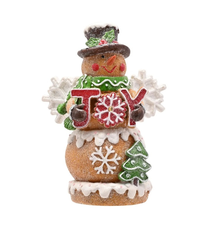 Snowman with LED Joy Sign