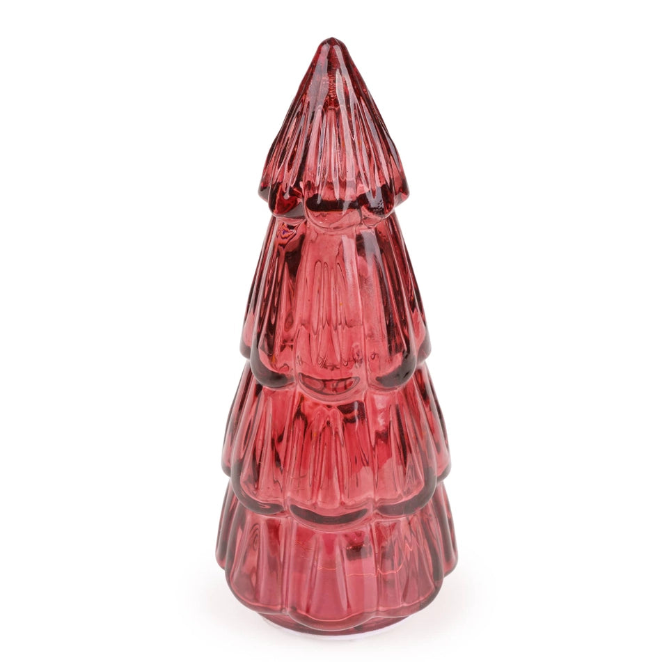 Small Red Glass LED Tree