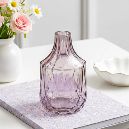 Vintage Amethyst Glass Bottle Vase