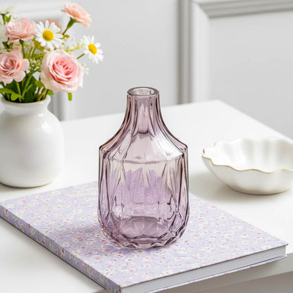 Vintage Amethyst Glass Bottle Vase
