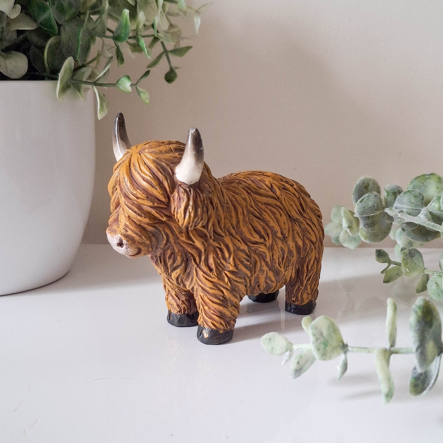 Small Happy Highland Coo Standing