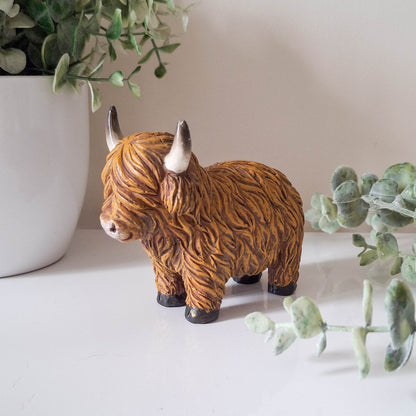 Small Happy Highland Coo Standing