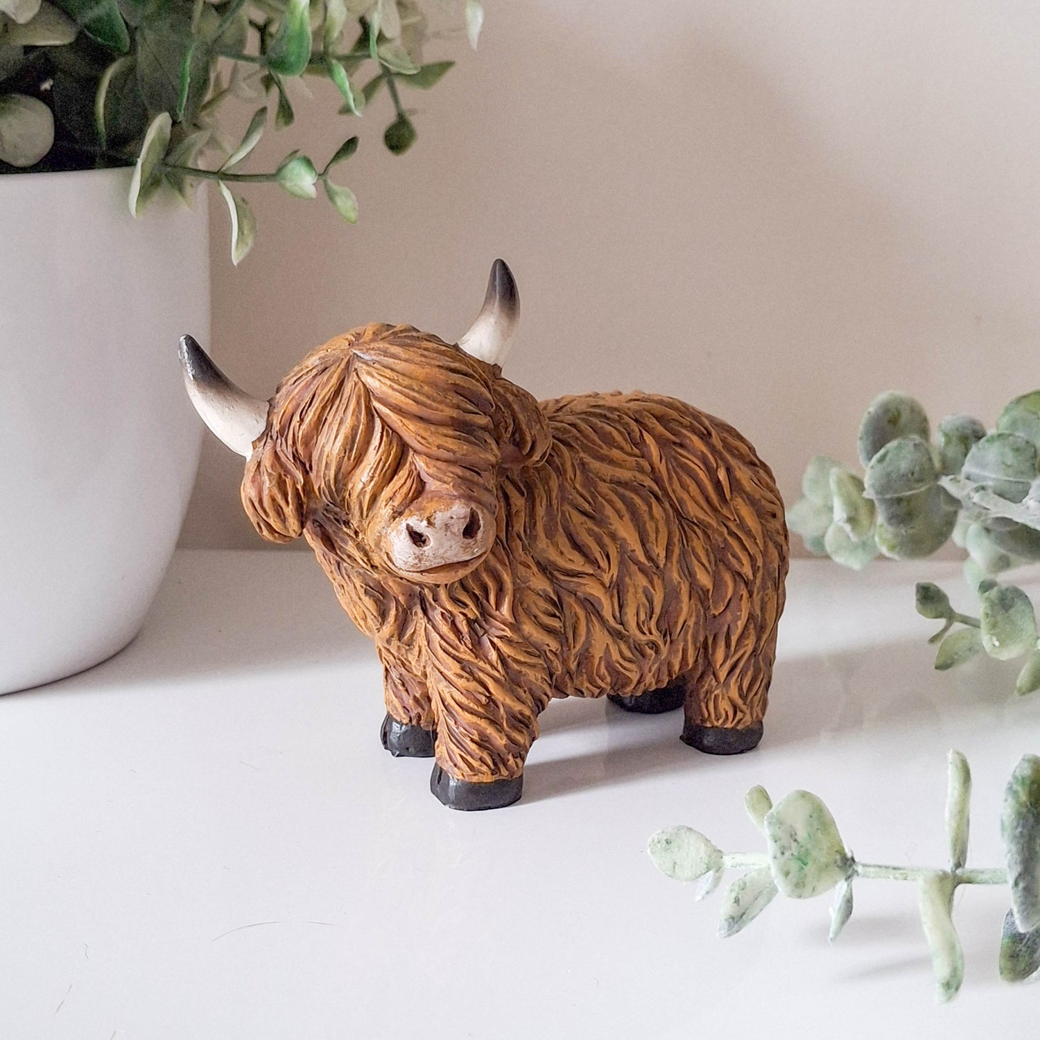 Small Happy Highland Coo Standing