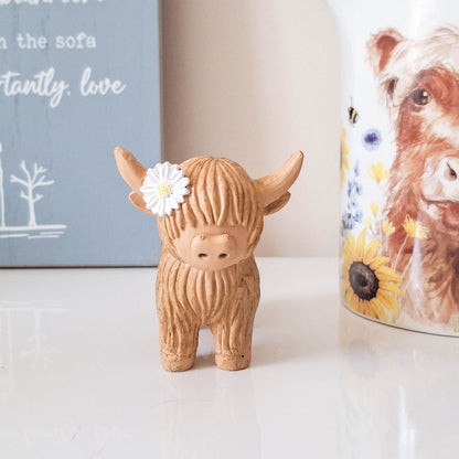 Daisy Highland Cow Ornament