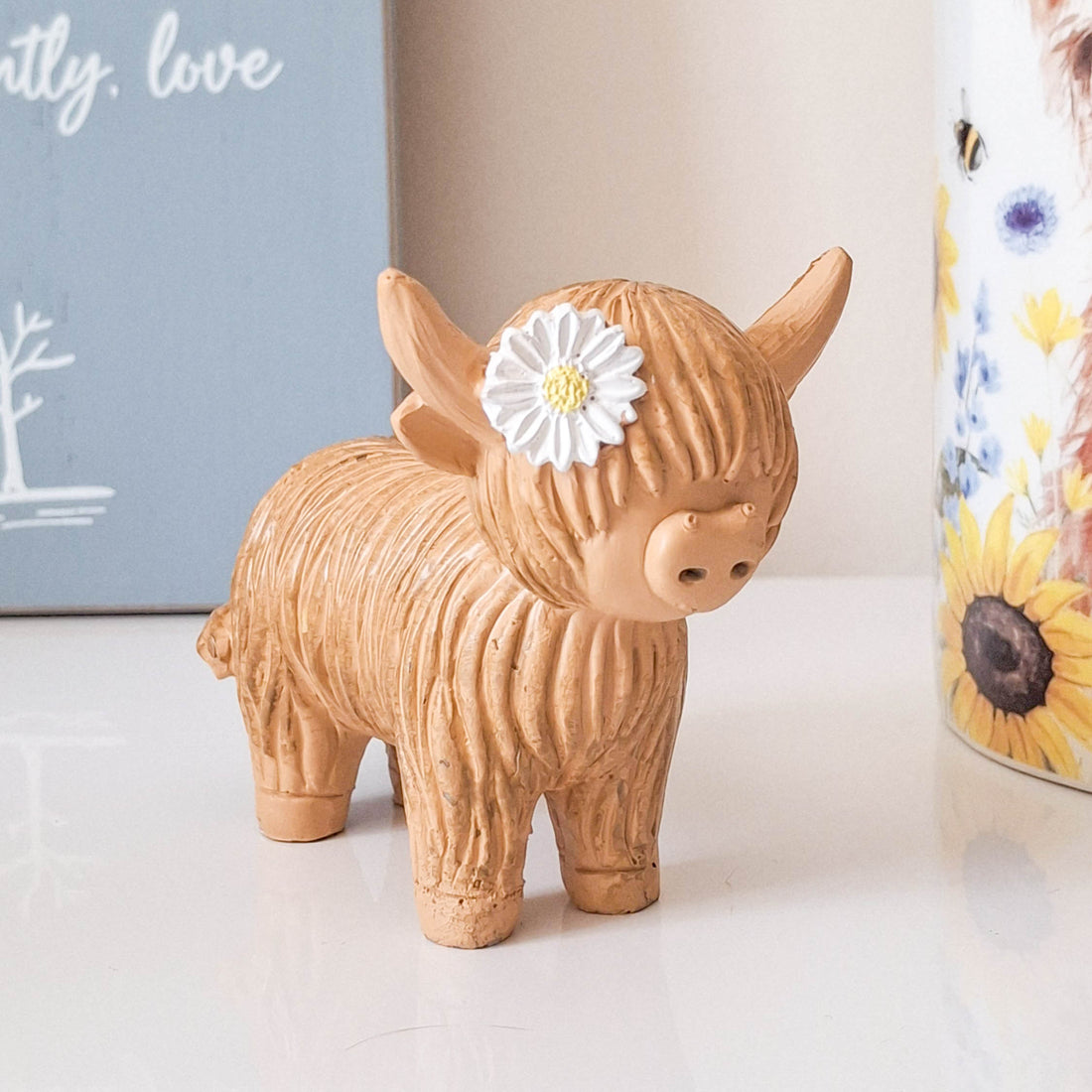 Daisy Highland Cow Ornament