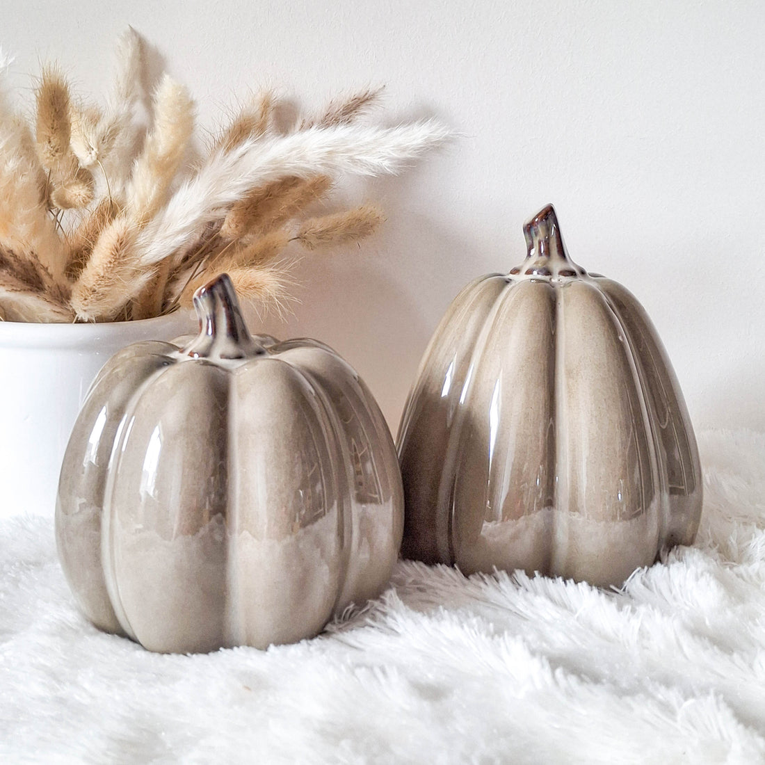 Caramel Ceramic Pumpkin Ornament
