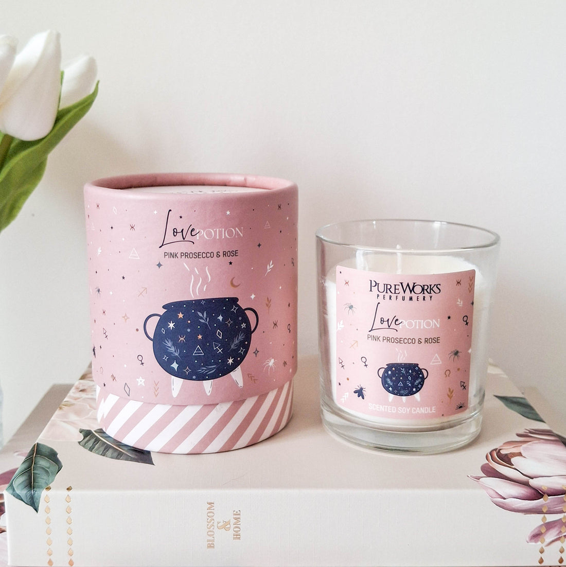 Love Potion Pink Prosecco &amp; Rose Scented Candle