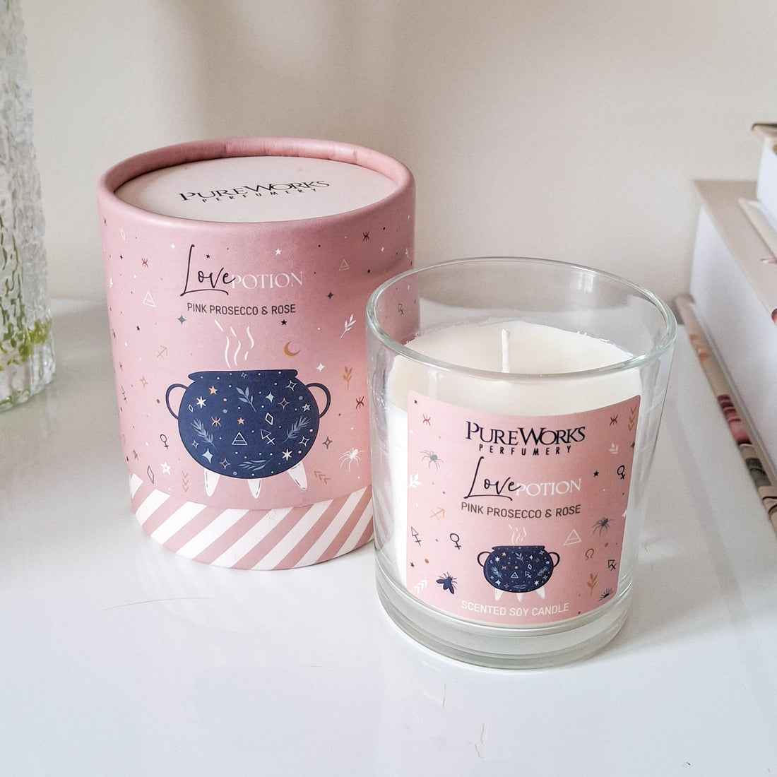Love Potion Pink Prosecco &amp; Rose Scented Candle