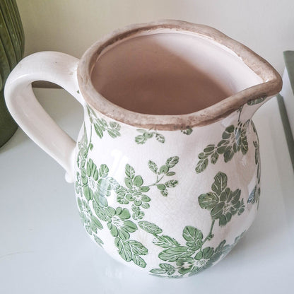 Vintage Clematis Garden Jug Vase