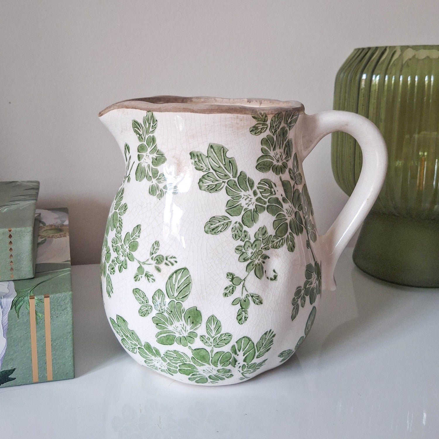 Vintage Clematis Garden Jug Vase