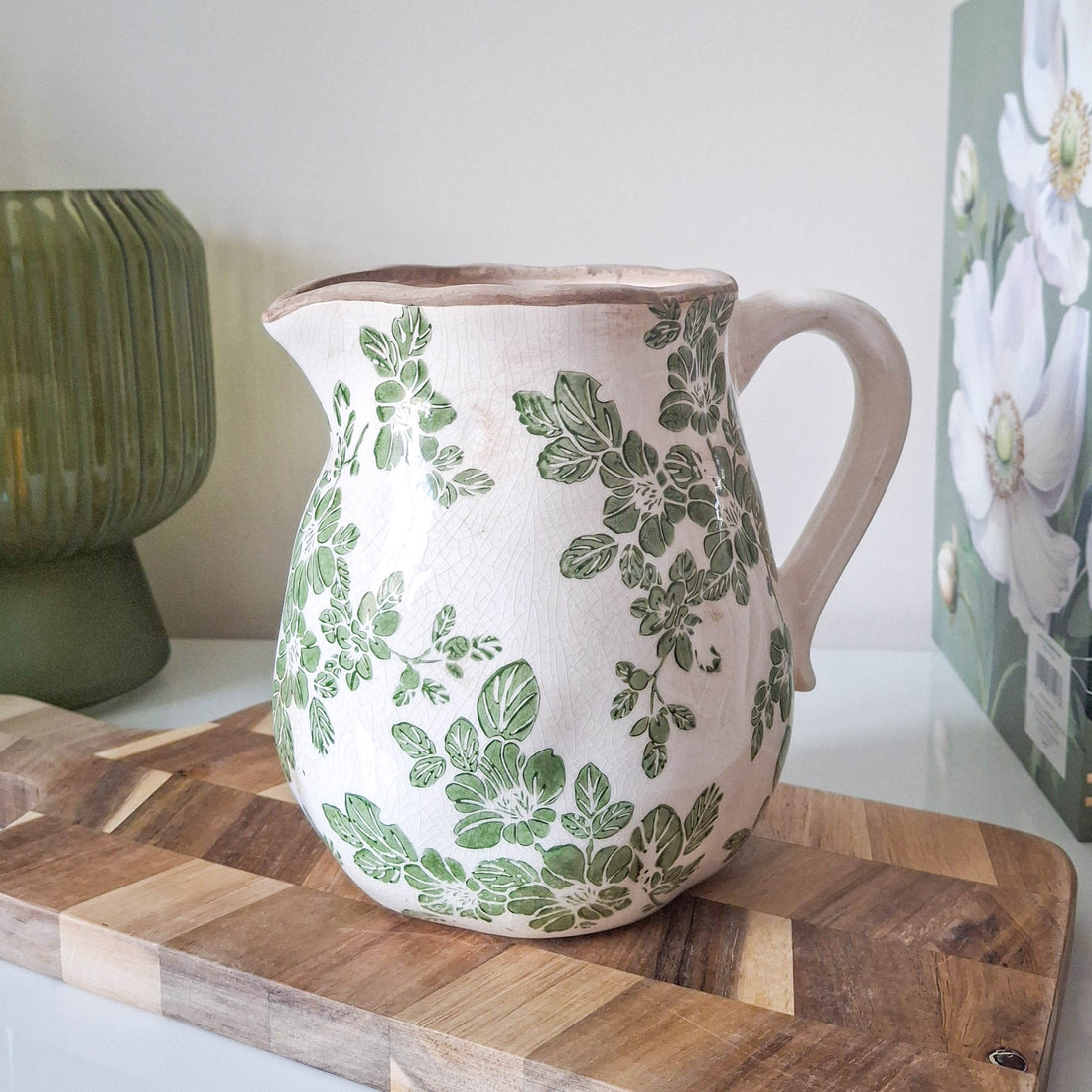 Vintage Clematis Garden Jug Vase