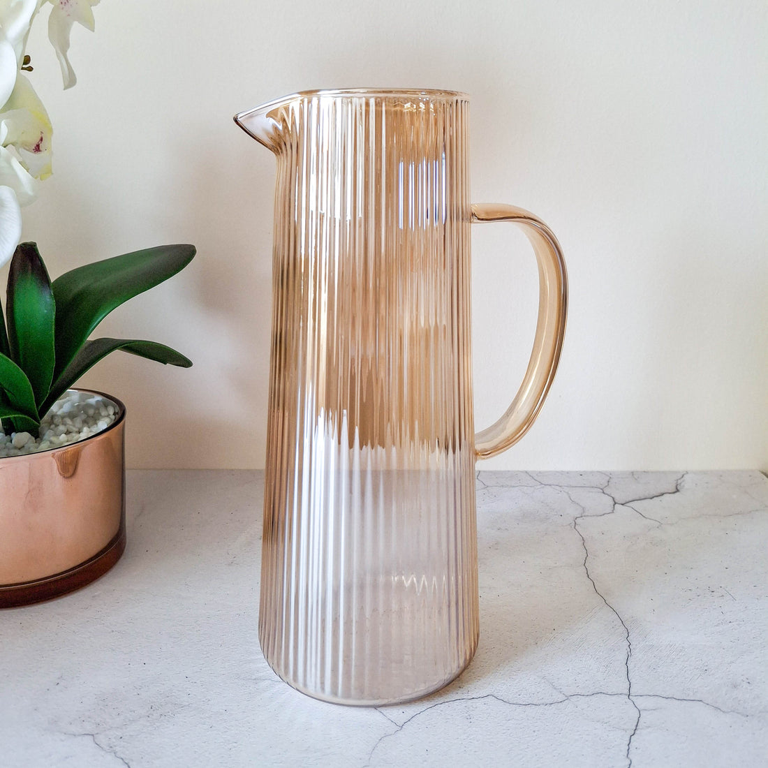 Champagne Gold Glass Jug