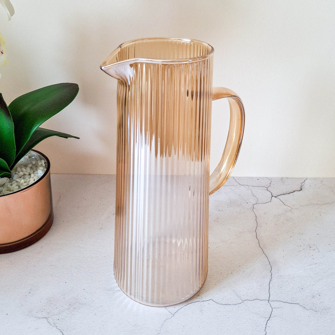 Champagne Gold Glass Jug