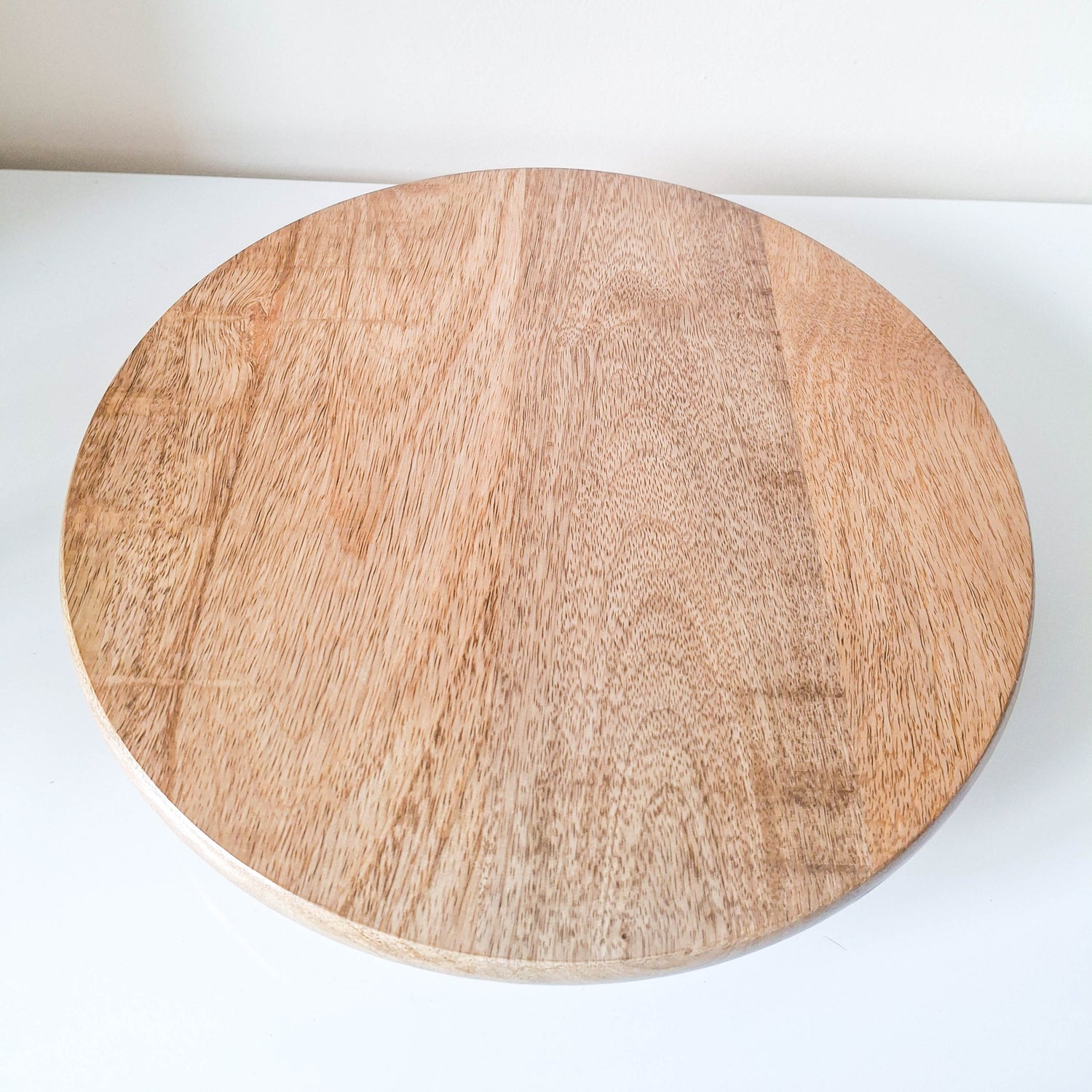 Round Mango Wood Styling Tray with Feet