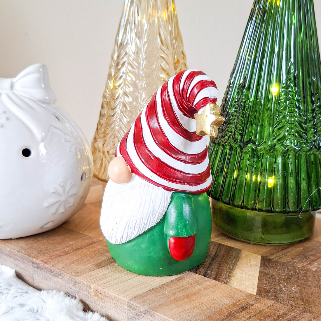 Stripey Hat Christmas Gonk Decoration