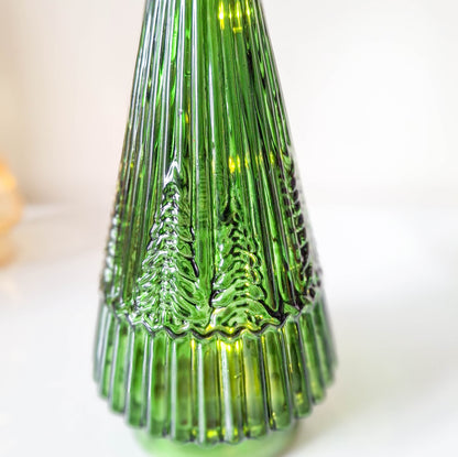 Glass LED Christmas Tree Indoor Ornament