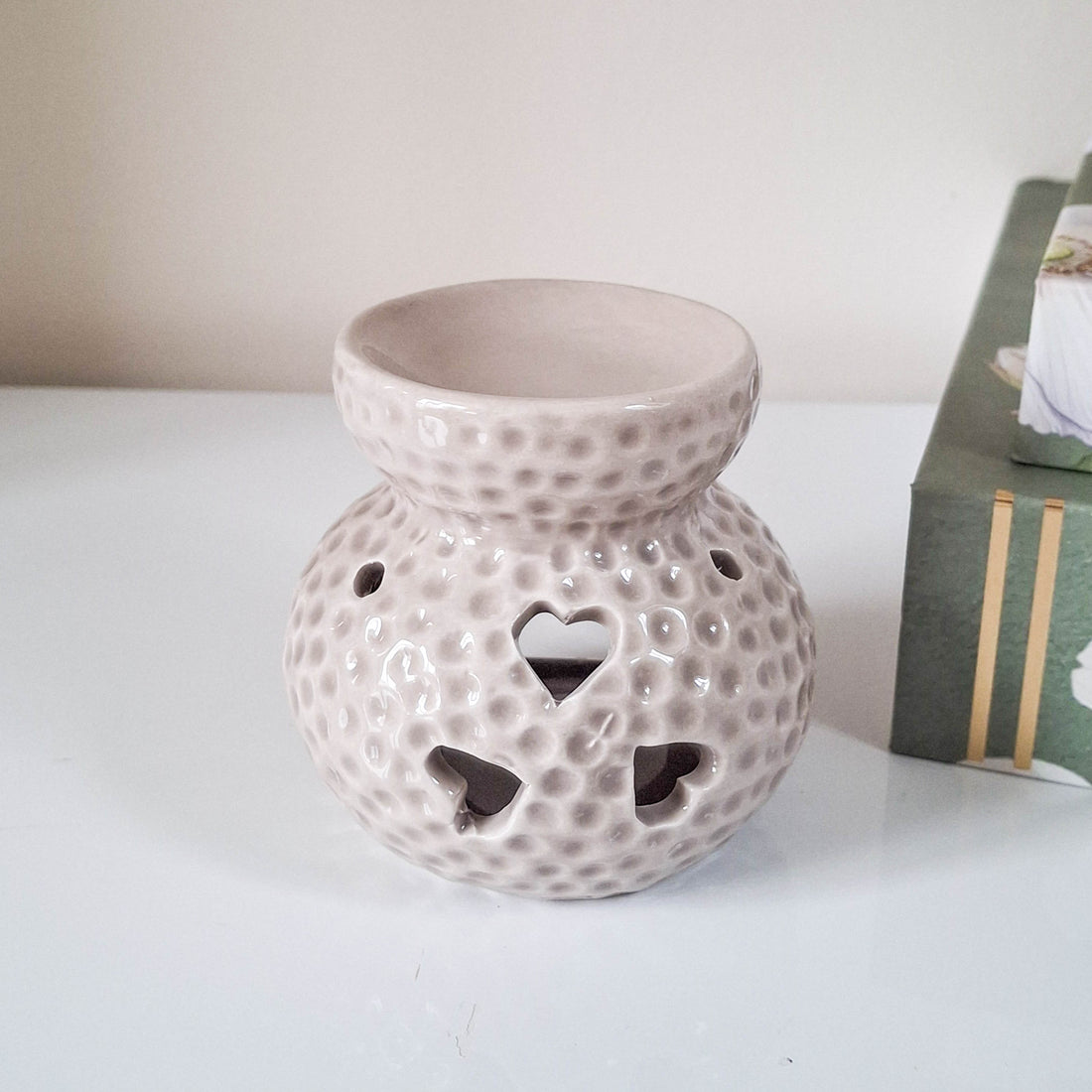 Small Mocha Heart Oil Burner