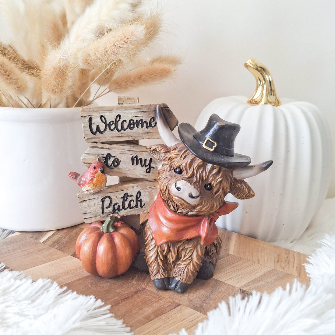 Welcome To My Patch Highland Cow Ornament