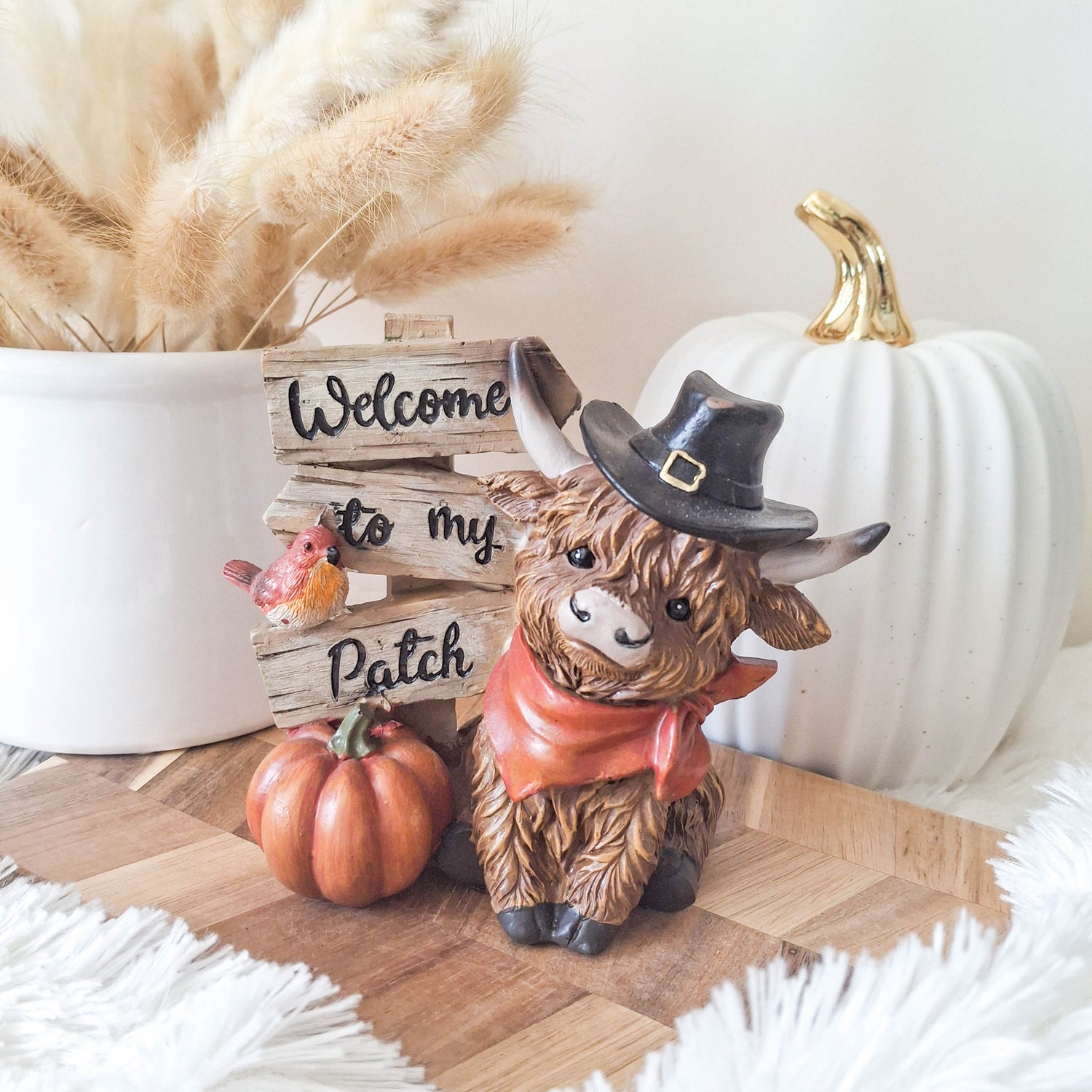 Welcome To My Patch Highland Cow Ornament