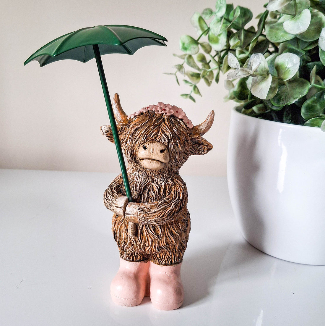 Rainy Days Girl Highland Cow