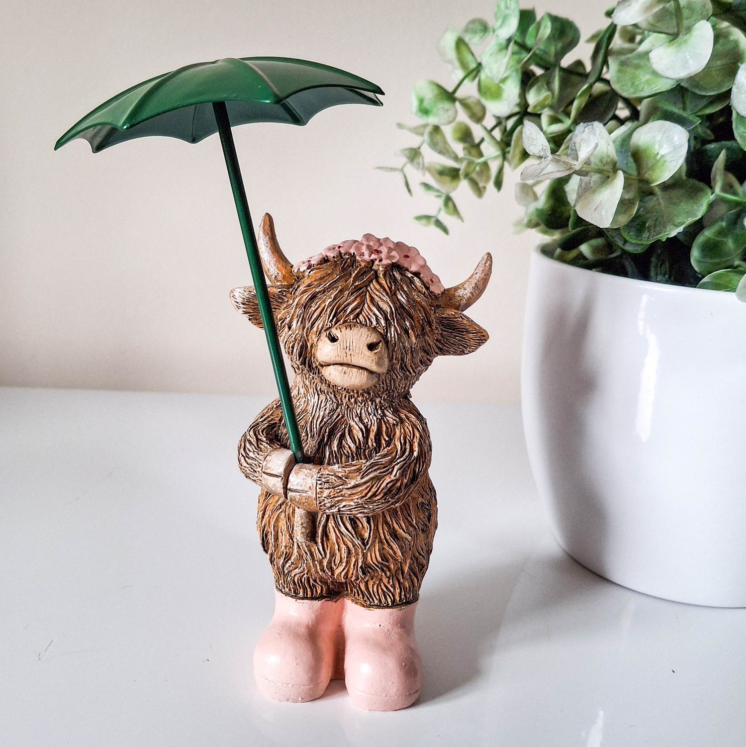 Rainy Days Girl Highland Cow