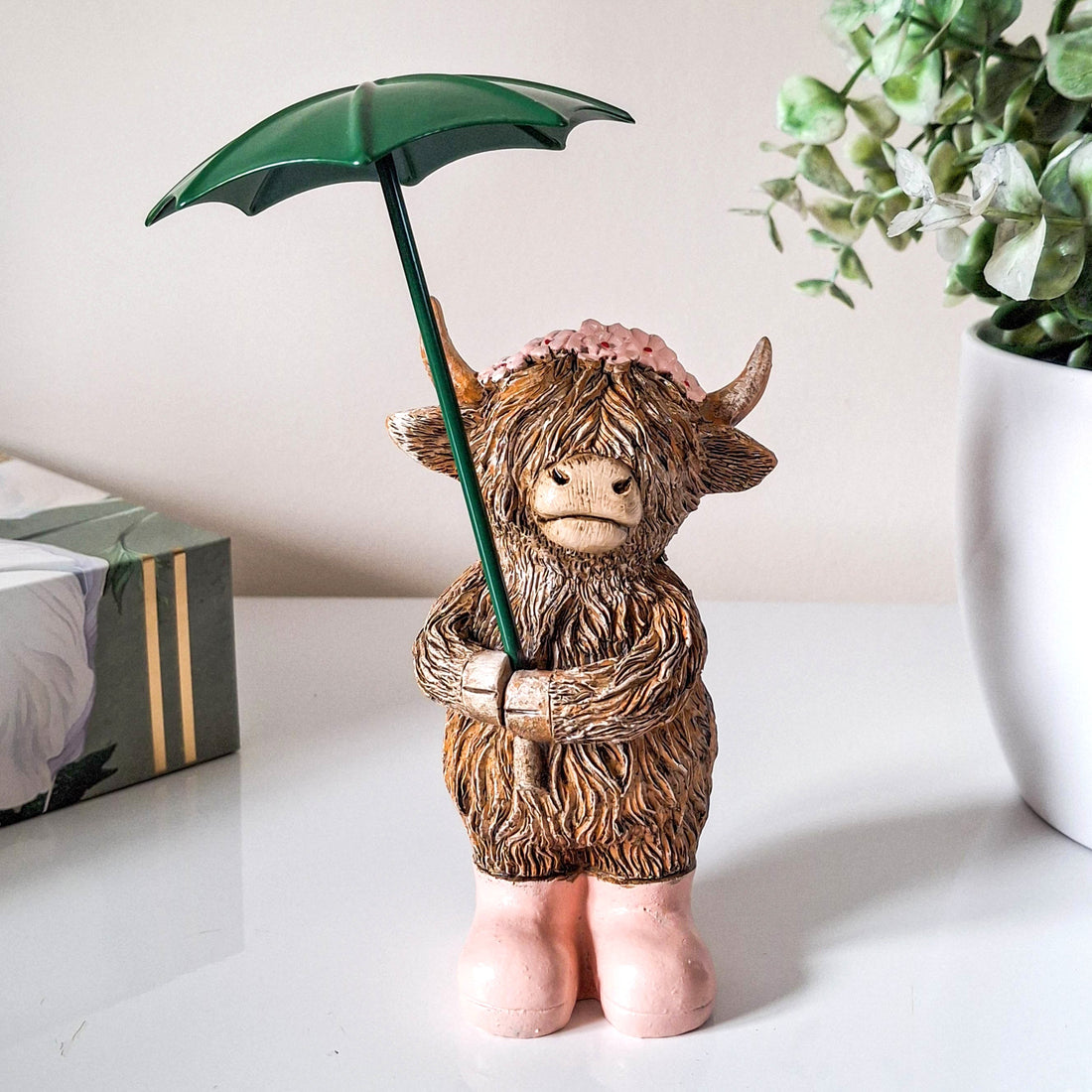 Rainy Days Girl Highland Cow