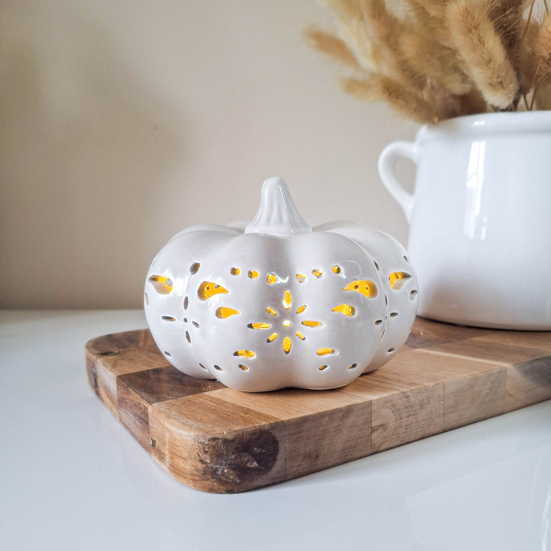 Natural Cutout LED Pumpkin